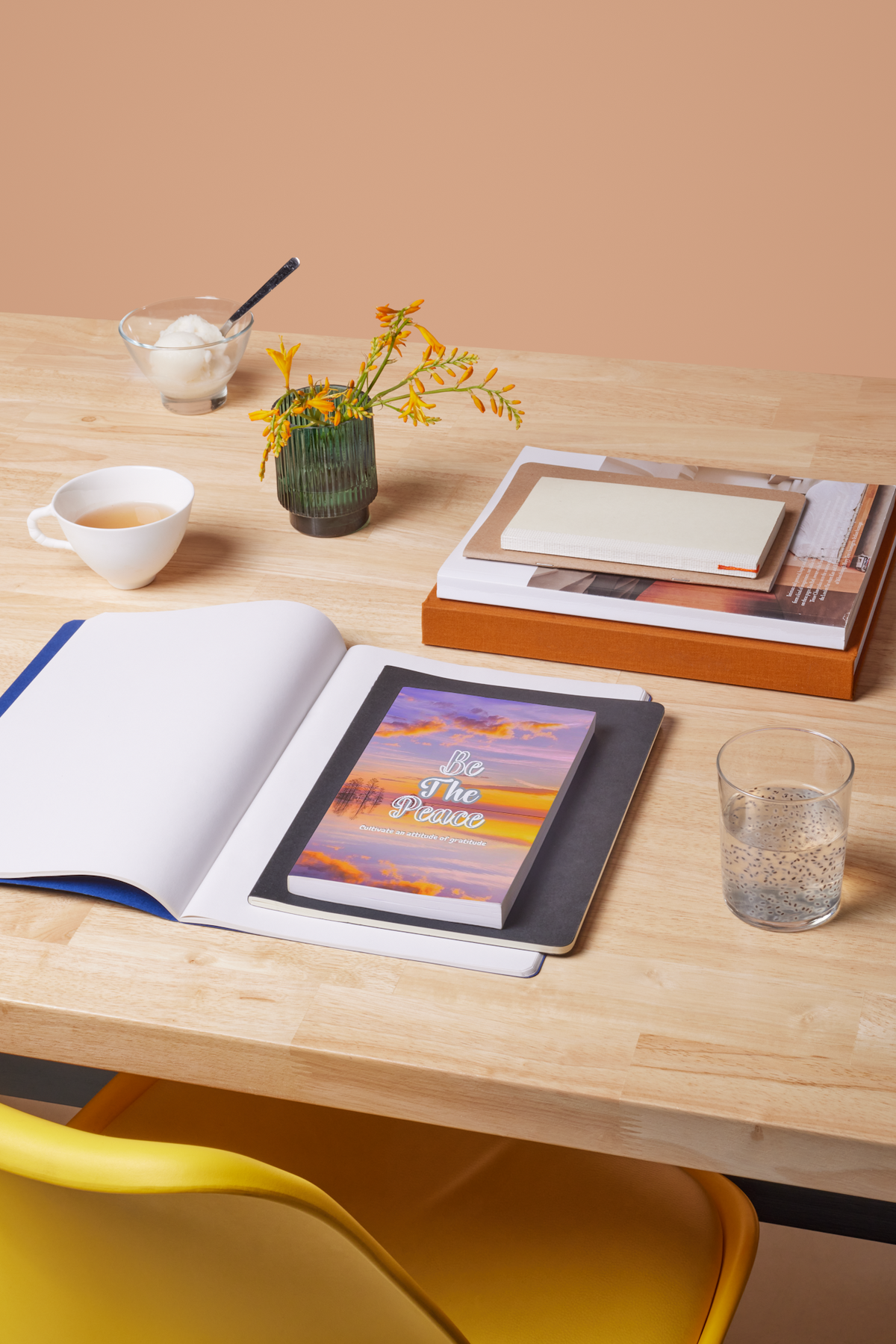 Be The Peace gratitude journal paperback promoting positivity and peace