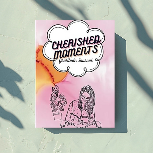 Cherished Moments Gratitude Journal for teens with prompts, affirmations, puzzles, and coloring pages to encourage self-love and positivity